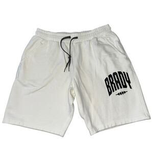 BRADY by Tom Brady Brand Men’s Size M White Black Varsity NFL Athletic Shorts